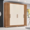 Guarda Roupa Casal 6 Portas 3 Gavetas 200 cm B367 Nature Off White Briz
