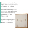 Guarda Roupa Casal 6 Portas 4 Gavetas 182 cm Santiago Cedro Areia RUDK