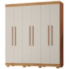 Guarda Roupa Casal 6 Portas 4 Gavetas 201 cm Porto Bello Cedro Areia RUDK