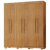 Guarda Roupa Casal 6 Portas 4 Gavetas 201 cm Porto Bello Cedro RUDK