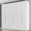 Guarda Roupa Casal 6 Portas 4 Gavetas Eviden 230 cm Branco Absoluto ZANZ