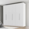 Guarda Roupa Casal 6 Portas 4 Gavetas Eviden 230 cm Branco Absoluto ZANZ