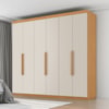 Guarda Roupa Casal 6 Portas 4 Gavetas Eviden 230 cm Cinamomo Areia ZANZ