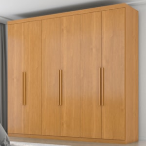 Guarda Roupa Casal 6 Portas 4 Gavetas Eviden 230 cm Cinamomo ZANZ