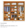 Guarda Roupa Casal 6 Portas 4 Gavetas Eviden 230 cm Cinamomo ZANZ