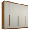 Guarda Roupa Casal 6 Portas 4 Gavetas Monumento 272 cm Cinamomo Areia ZANZ