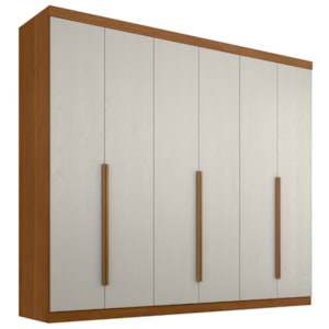 Guarda Roupa Casal 6 Portas 4 Gavetas Monumento 272 cm Cinamomo Areia ZANZ