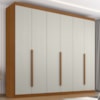 Guarda Roupa Casal 6 Portas 4 Gavetas Monumento 272 cm Cinamomo Areia ZANZ