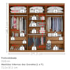 Guarda Roupa Casal 6 Portas 4 Gavetas Monumento 272 cm Cinamomo ZANZ