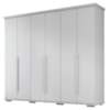 Guarda Roupa Casal 6 Portas 5 Gavetas Rest 273 cm Branco Absoluto ZANZ