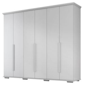 Guarda Roupa Casal 6 Portas 5 Gavetas Rest 273 cm Branco Absoluto ZANZ