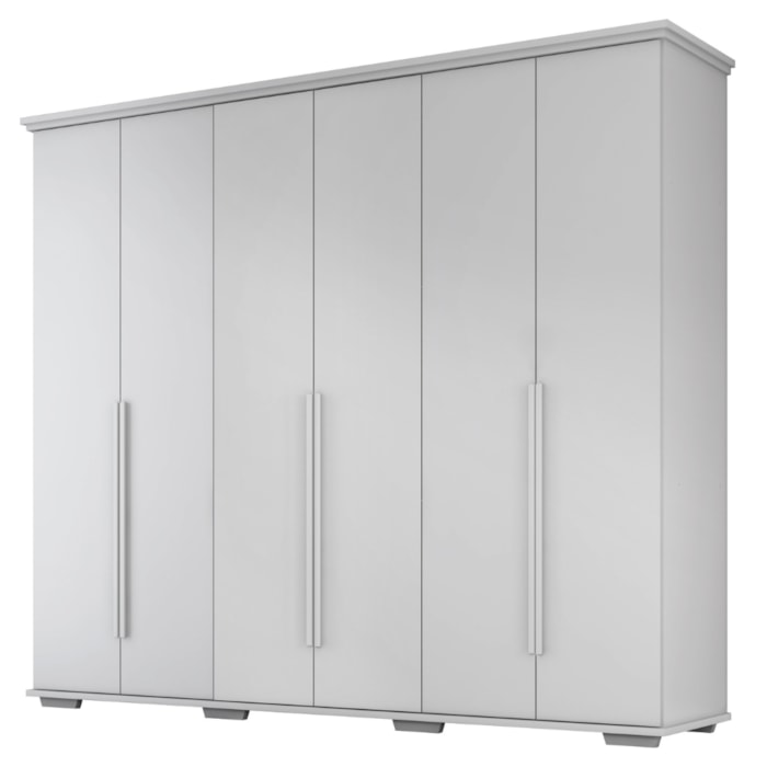 Guarda Roupa Casal 6 Portas 5 Gavetas Rest 273 cm Branco Absoluto ZANZ