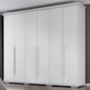 Guarda Roupa Casal 6 Portas 5 Gavetas Rest 273 cm Branco Absoluto ZANZ