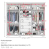 Guarda Roupa Casal 6 Portas 5 Gavetas Rest 273 cm Branco Absoluto ZANZ