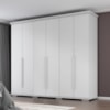 Guarda Roupa Casal 6 Portas 5 Gavetas Rest 273 cm Branco Absoluto ZANZ