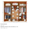 Guarda Roupa Casal 6 Portas 5 Gavetas Rest 273 cm Cinamomo Areia ZANZ