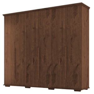 Guarda Roupa Casal 6 Portas 5 Gavetas Rest 273 cm Jacaranda ZANZ
