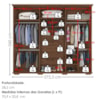 Guarda Roupa Casal 6 Portas 5 Gavetas Rest 273 cm Jacaranda ZANZ