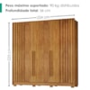 Guarda Roupa Casal 6 Portas 6 Gavetas 224 cm Navegantes Cedro RUDK