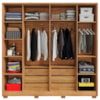 Guarda Roupa Casal 6 Portas 6 Gavetas 224 cm Navegantes Cedro RUDK