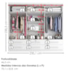Guarda Roupa Casal 6 Portas 6 Gavetas Mari 230 cm Branco Absoluto ZANZ