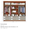 Guarda Roupa Casal 6 Portas 6 Gavetas Mari 230 cm Cinamomo Areia ZANZ