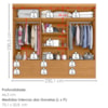 Guarda Roupa Casal 6 Portas 6 Gavetas Mari 230 cm Cinamomo ZANZ