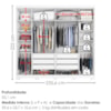 Guarda Roupa Casal 6 Portas 6 Gavetas MDF Platina 236 cm Branco Absoluto ZANZ