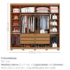 Guarda Roupa Casal 6 Portas 6 Gavetas MDF Platina 236 cm Cinamomo ZANZ