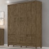 Guarda Roupa Casal 6 Portas 9123 Castanho Wood Moval