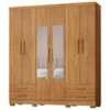 Guarda Roupa Casal 6 Portas Com Espelho 182 cm Santiago Cedro RUDK