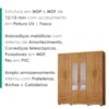 Guarda Roupa Casal 6 Portas Com Espelho 182 cm Santiago Cedro RUDK