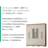 Guarda Roupa Casal 6 Portas Com Espelho 201 cm Porto Bello Cedro Areia RUDK