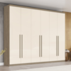 Guarda Roupa Casal 6 Portas Com Espelho 250 cm Jade Rustico Off White HENN