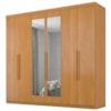 Guarda Roupa Casal 6 Portas Com Espelho Eviden 230 cm ZANZ Cinamomo