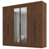 Guarda Roupa Casal 6 Portas Com Espelho Eviden 230 cm ZANZ Jacaranda