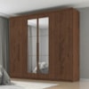 Guarda Roupa Casal 6 Portas Com Espelho Eviden 230 cm ZANZ Jacaranda