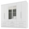 Guarda Roupa Casal 6 Portas Com Espelho Mari 230 cm Branco Absoluto ZANZ