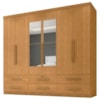 Guarda Roupa Casal 6 Portas Com Espelho Mari 230 cm Cinamomo ZANZ