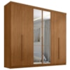 Guarda Roupa Casal 6 Portas Com Espelho Monumento 272 cm Cinamomo ZANZ