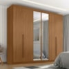 Guarda Roupa Casal 6 Portas Com Espelho Monumento 272 cm Cinamomo ZANZ