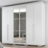 Guarda Roupa Casal 6 Portas Com Espelho Rest 273 cm Branco Absoluto ZANZ