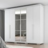 Guarda Roupa Casal 6 Portas Com Espelho Rest 273 cm Branco Absoluto ZANZ