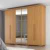 Guarda Roupa Casal 6 Portas Com Espelho Rest 273 cm Cinamomo ZANZ