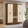 Guarda Roupa Casal 6P 165 cm Portugal Castanho Wood Avela Wood Moval