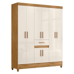 Guarda Roupa Casal 6P 165 cm Portugal Freijo Off White Moval