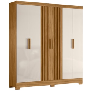 Guarda Roupa Casal 6P 195 cm Valenca Freijo Off White Moval