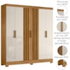 Guarda Roupa Casal 6P 195 cm Valenca Freijo Off White Moval