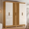 Guarda Roupa Casal 6P 195 cm Valenca Freijo Off White Moval