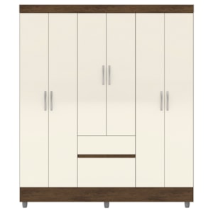Guarda Roupa Casal 6P 2G 153 cm 10091 Imbuia Champanhe VLR Guarda Roupa Casal 6P 2G 153 cm 10091 Imbuia Champanhe VLR